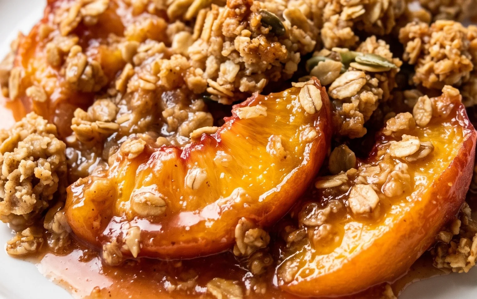 Peach Crisp (gluten-free and vegan)