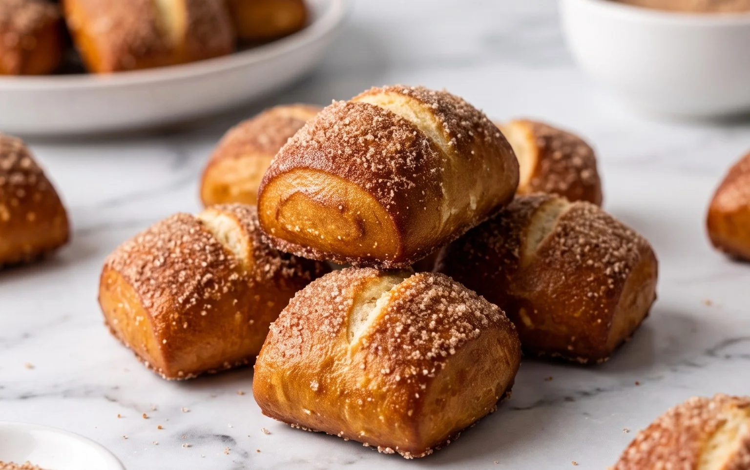 Easy Cinnamon Sugar Pretzel Bites Recipe