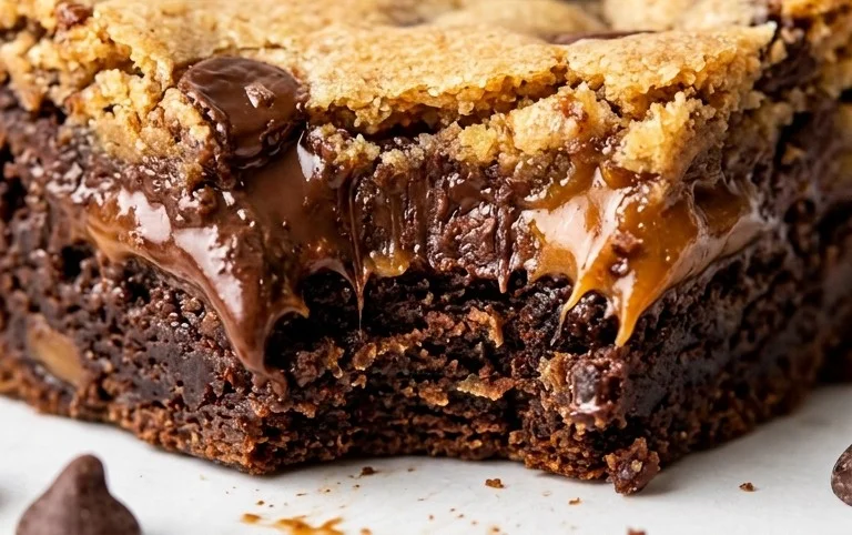 Brookie (Chocolate Chip Cookie and Brownie Bar)