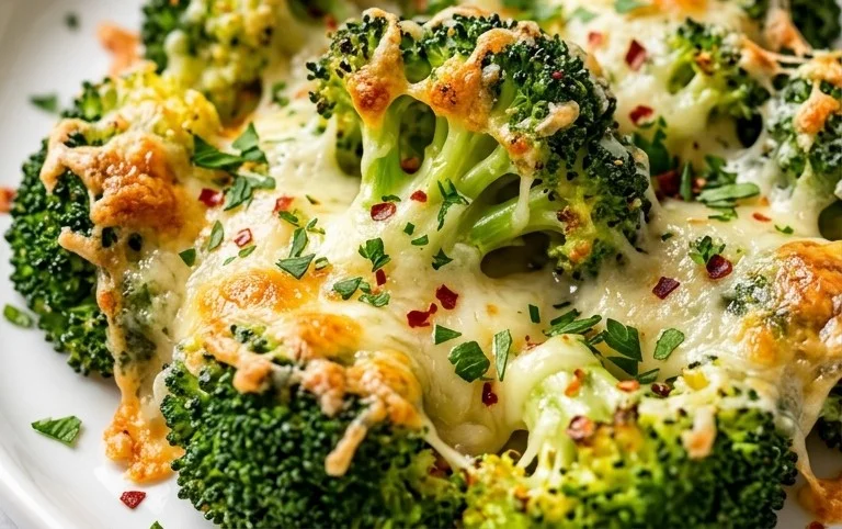 The BEST Crispy Cheese Baked Broccoli Recipe