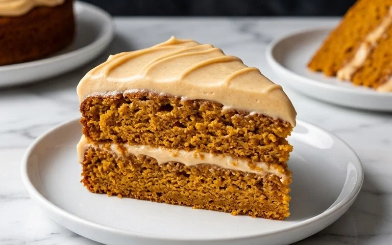 Moist Pumpkin Cake Caramel Cream Cheese Frosting