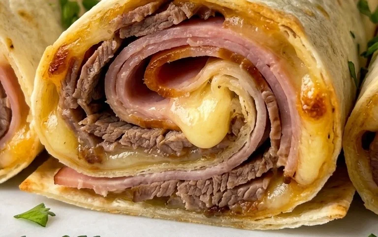 Beef Ham and Cheese Roll Ups