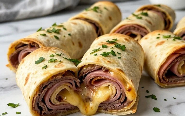 Beef Beef Ham Cheese Roll Ups Easy Appetizer