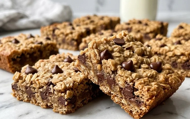 Easy Oatmeal Chocolate Chip Bars Chewy & Delicious