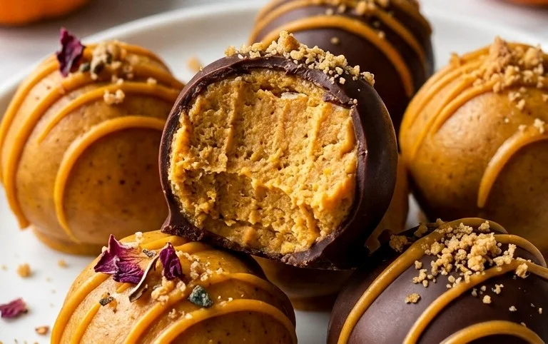 Pumpkin Cheesecake Truffles