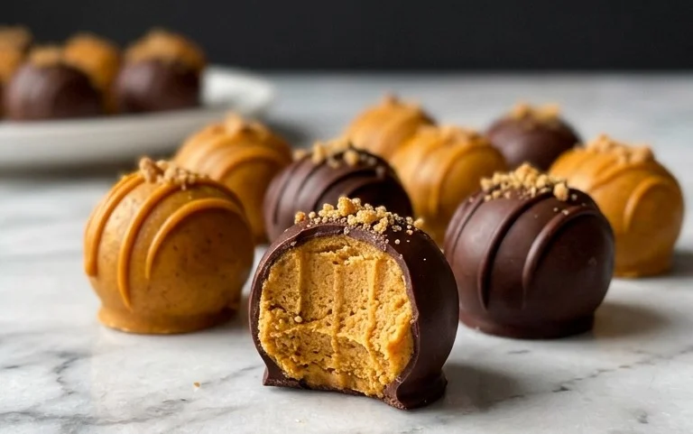 Pumpkin Cheesecake Truffles-Fall Delight