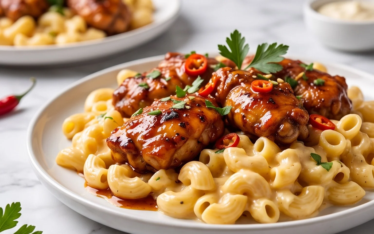 Sweet Spicy Honey Pepper Chicken Mac Cheese Recipe