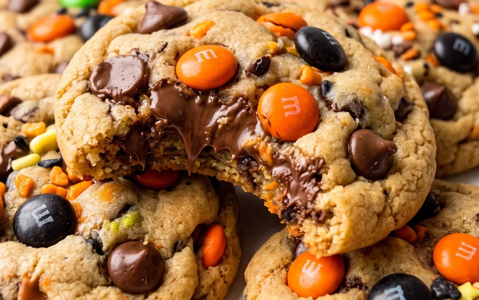  Halloween Candy Monster Cookies