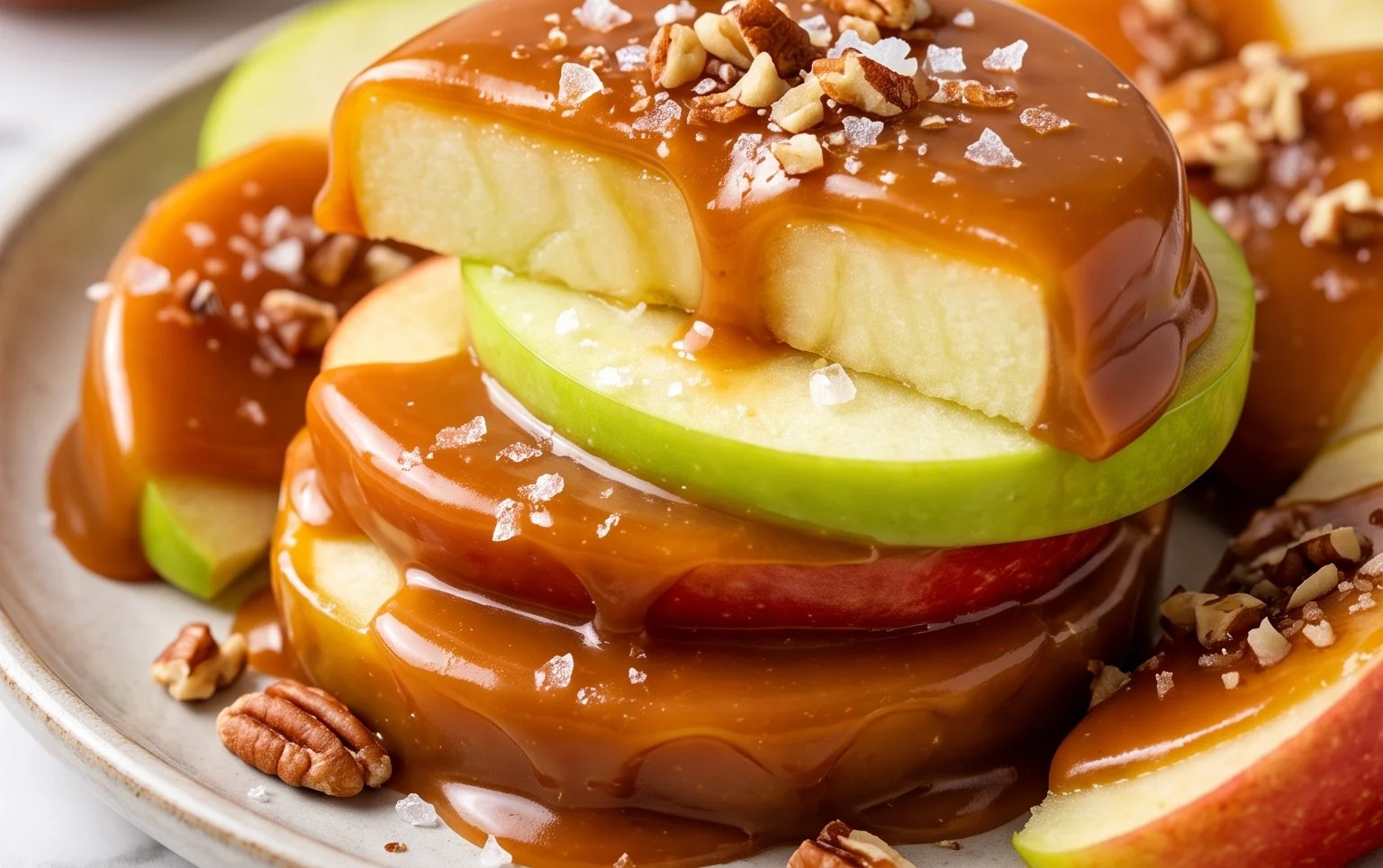 Caramel Apple Slices